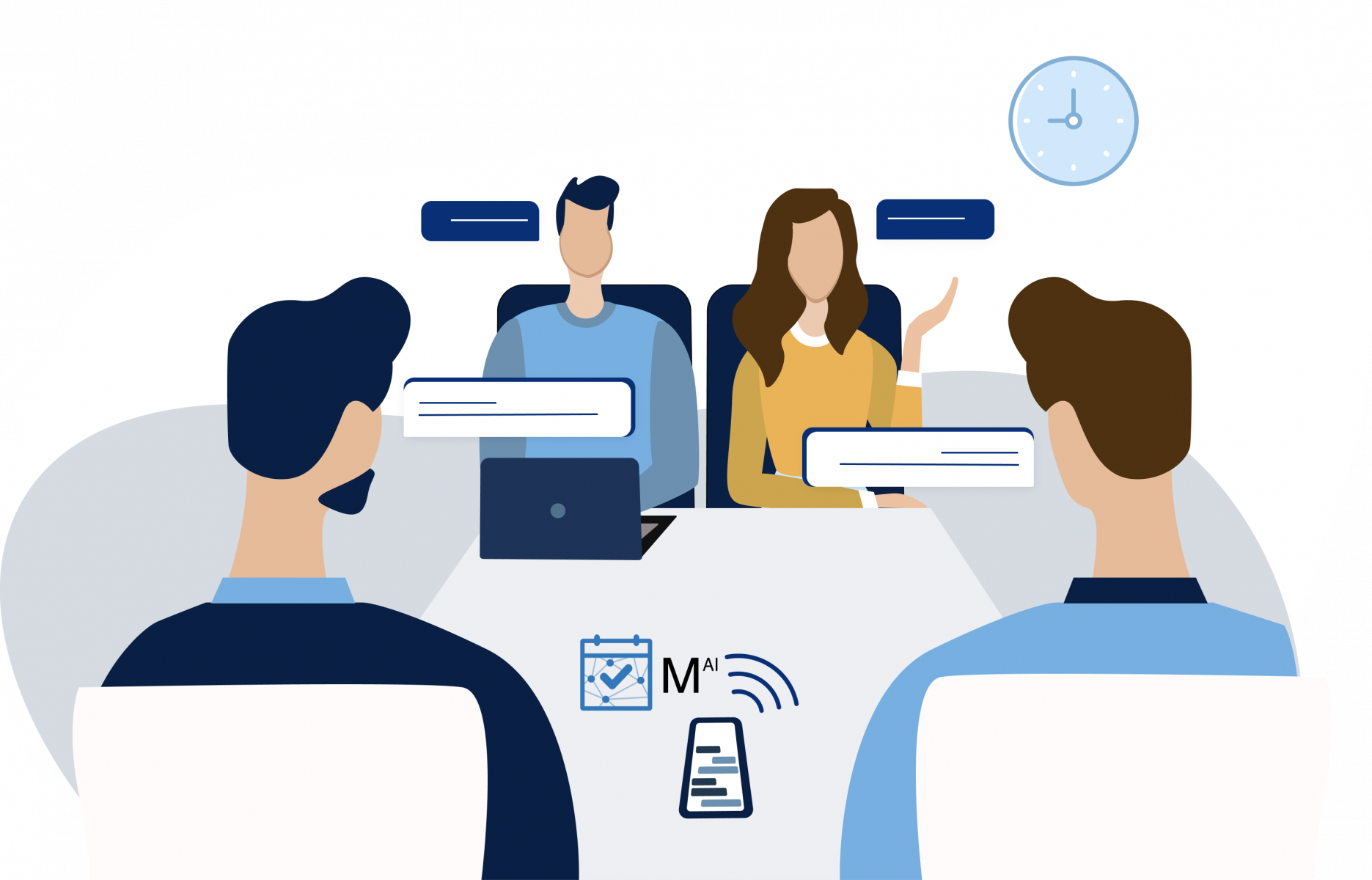 Business Team Meeting Illustration PNG Image