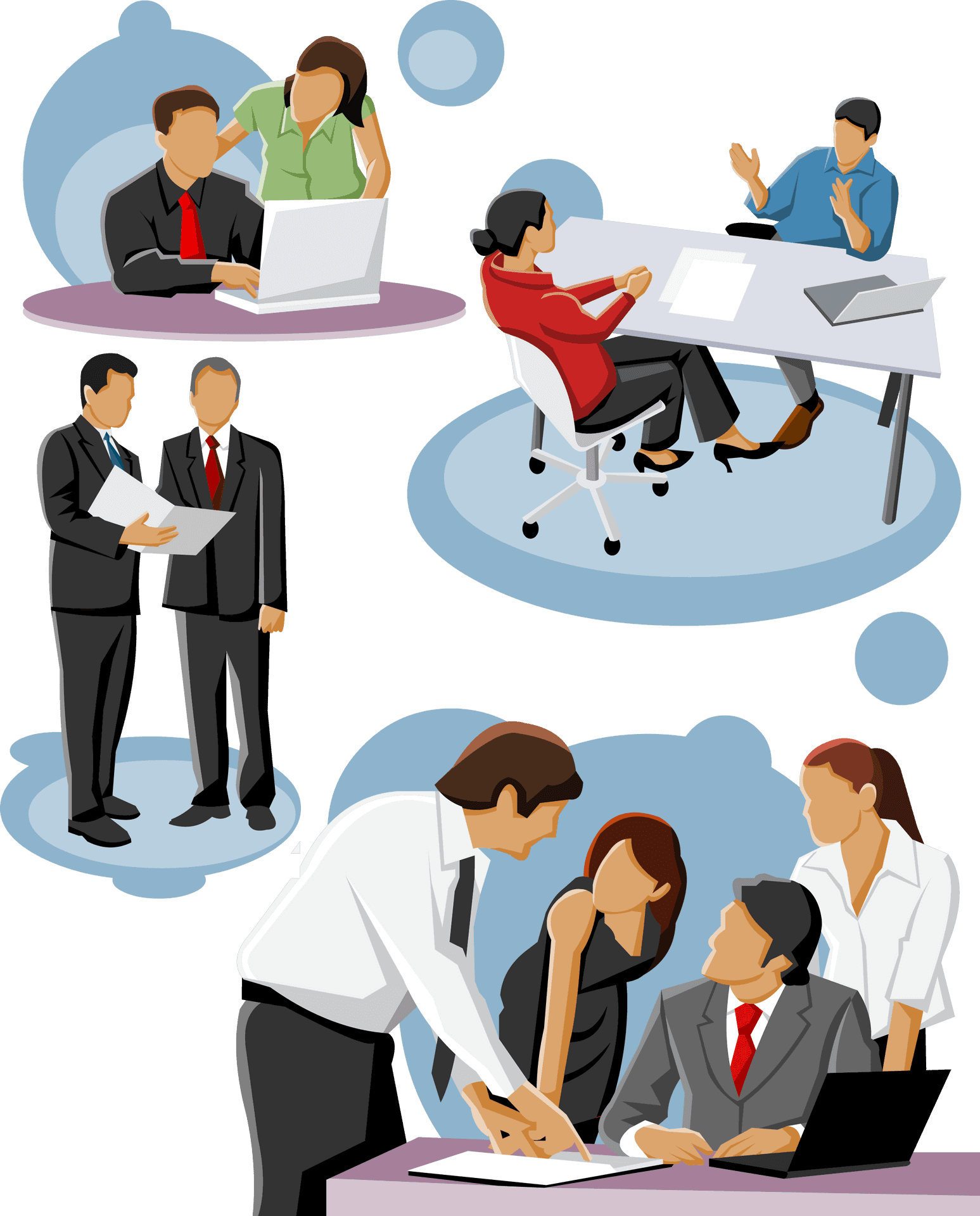 Business Teamwork Collaboration Graphic PNG Image