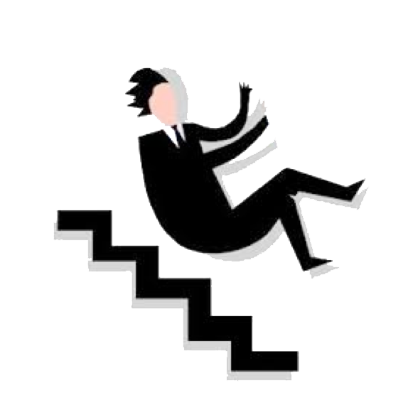 Businessman Falling Down Stairs PNG Image