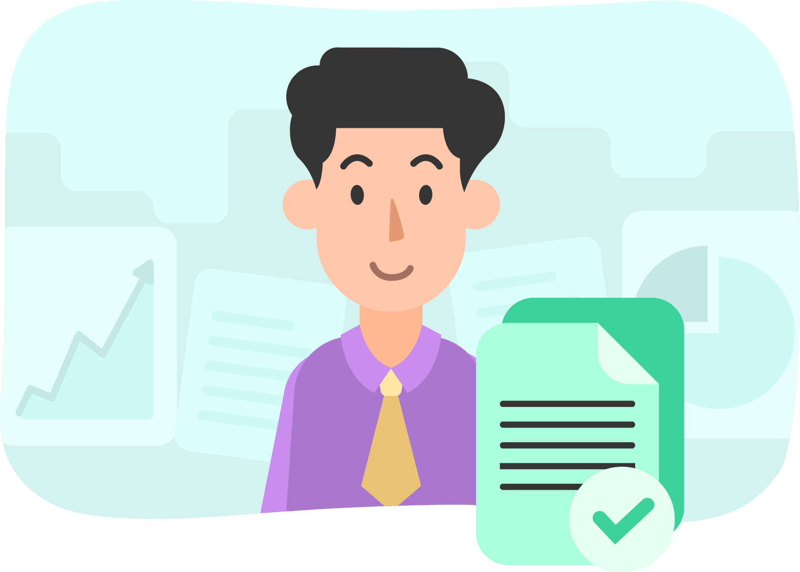 Businessman Presentation Approval PNG Image