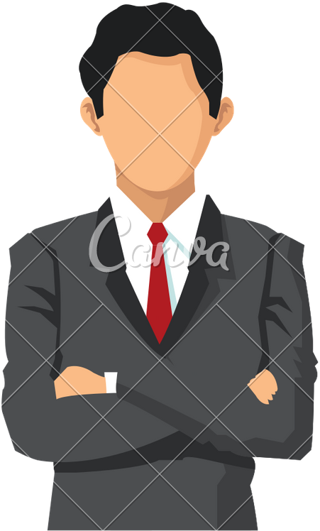 Businessman Silhouette Vector PNG Image