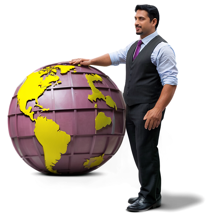 Businessman With Globe Png 84 PNG Image