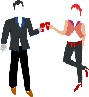 Businessmanand Demon Toast PNG Image