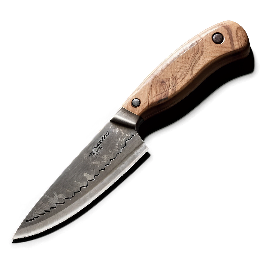 Butcher Knife With Wooden Handle Png Fks PNG Image