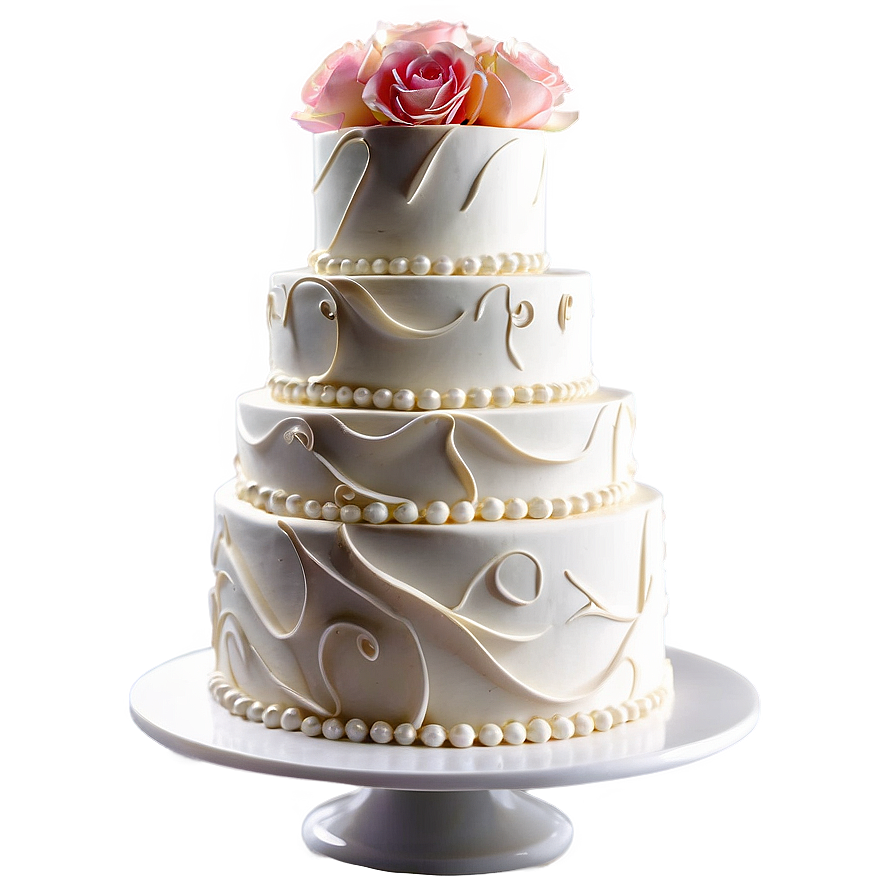 Buttercream Wedding Cake Png Pao PNG Image