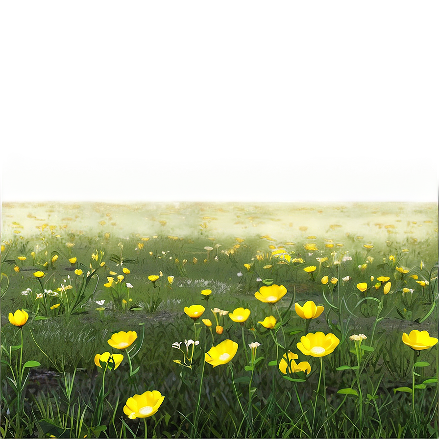 Buttercup Meadow Scene Png 06252024 PNG Image