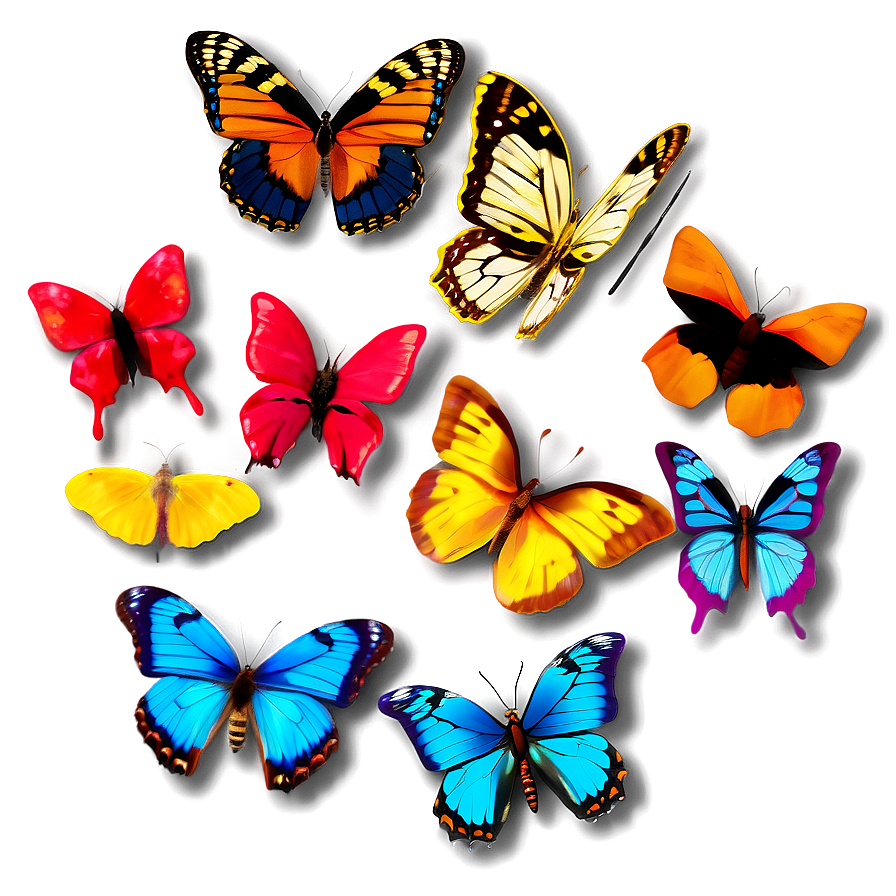 Butterfly Collection Set Png 04292024 PNG Image