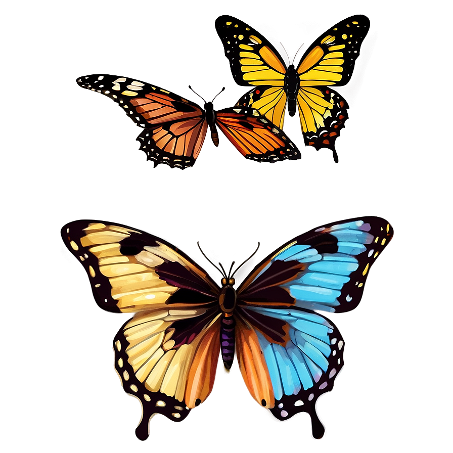 Butterfly Illustration Png Rbm PNG Image