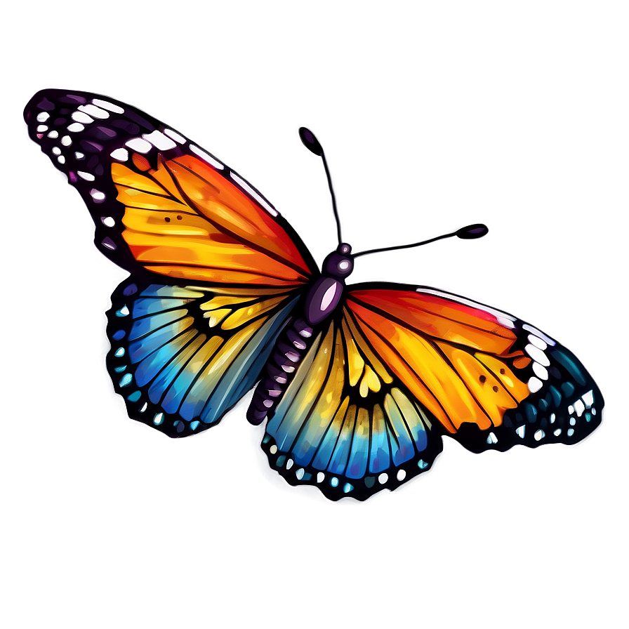 Butterfly Illustrations Png Ivf PNG Image