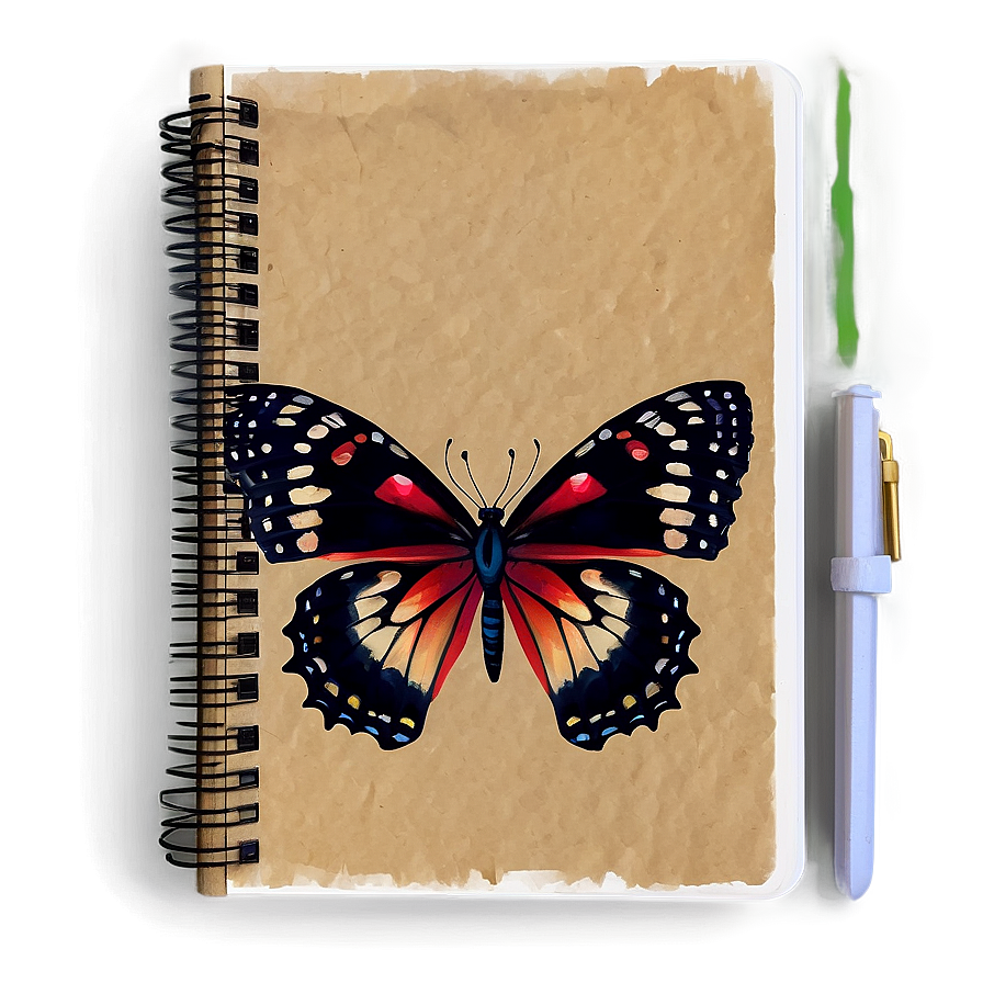 Butterfly Notebook Cover Png Nhy46 PNG Image