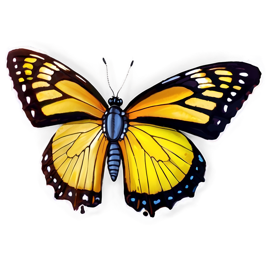 Butterfly On Leaf Png Puf PNG Image