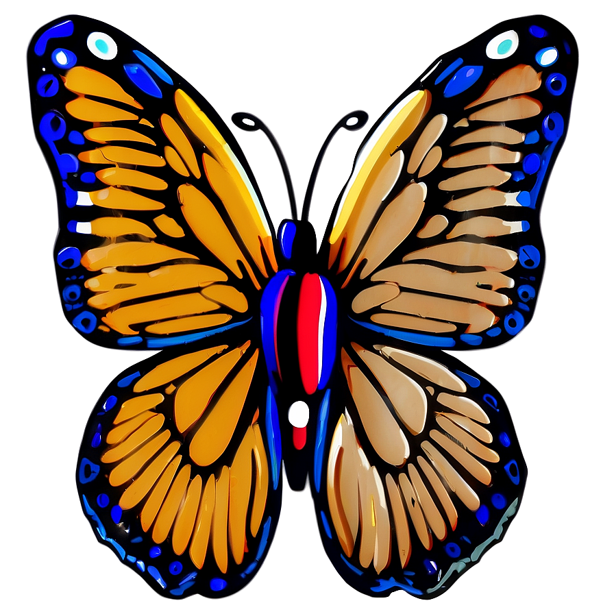 Butterfly Outline Design Png Aqo PNG Image