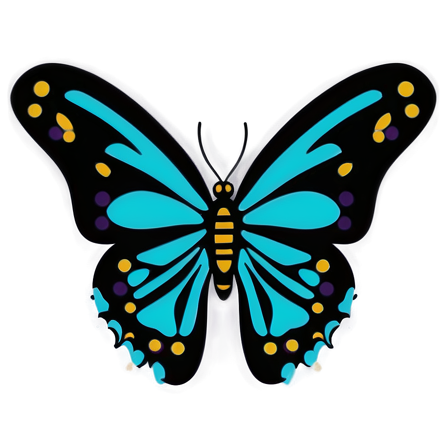 Butterfly Outline For Decoration Png Nlv11 PNG Image