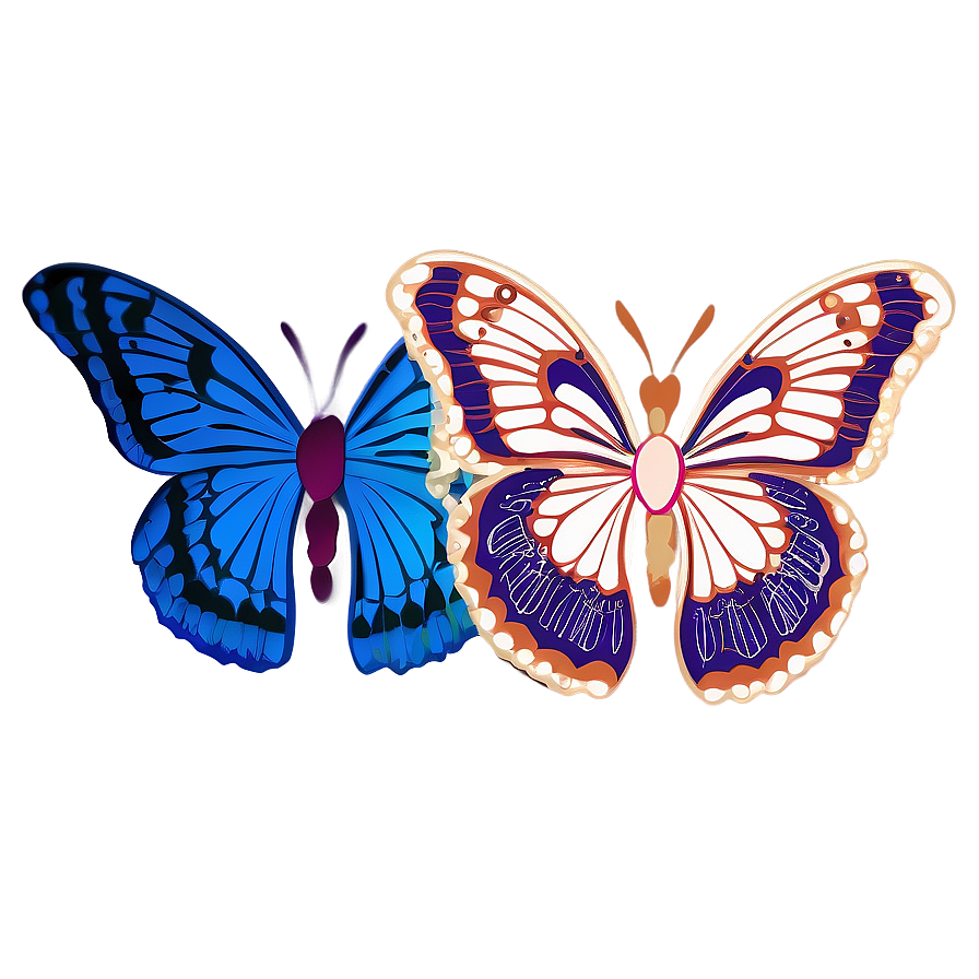 Butterfly Outline With Flowers Png 05252024 PNG Image