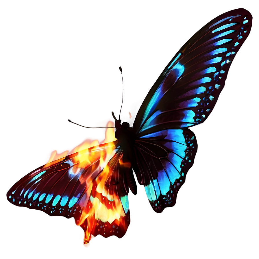 Butterfly With Fire Effect Png 58 PNG Image