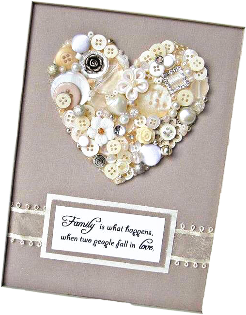 Button Heart Wedding Decoration PNG Image