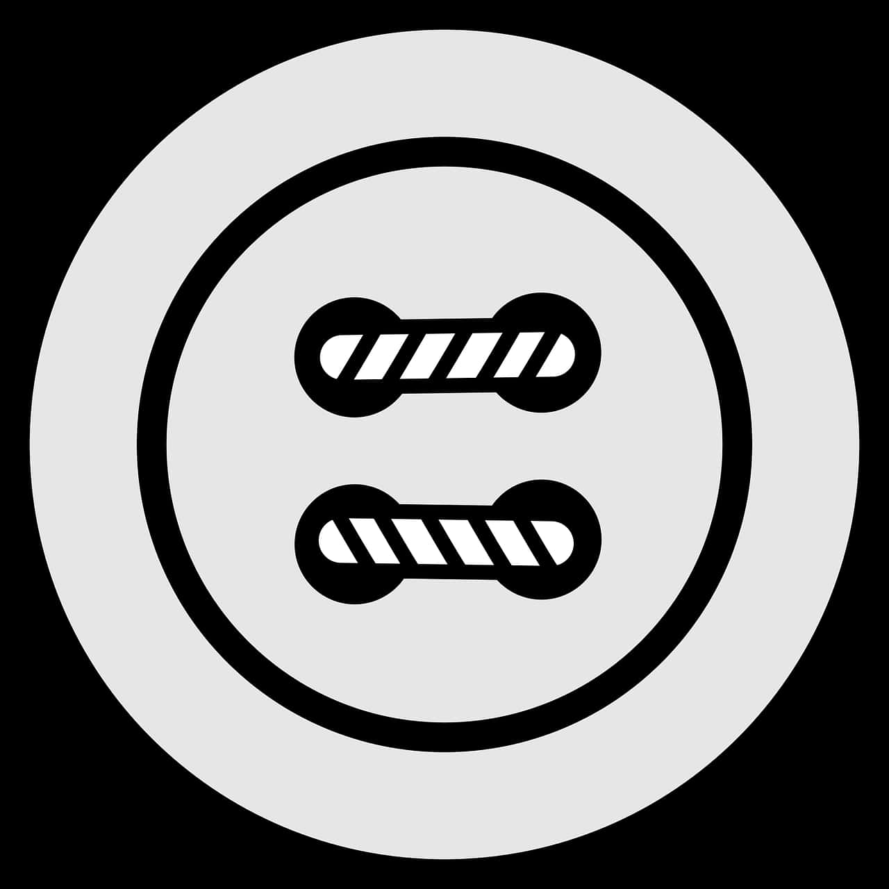 Button Icon Blackand White PNG Image