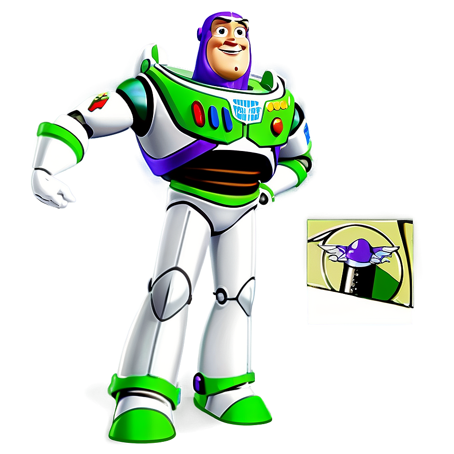 Buzz Lightyear Cartoon Png Bwn PNG Image