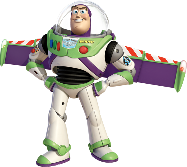 Buzz Lightyear Toy Character Pose PNG Image