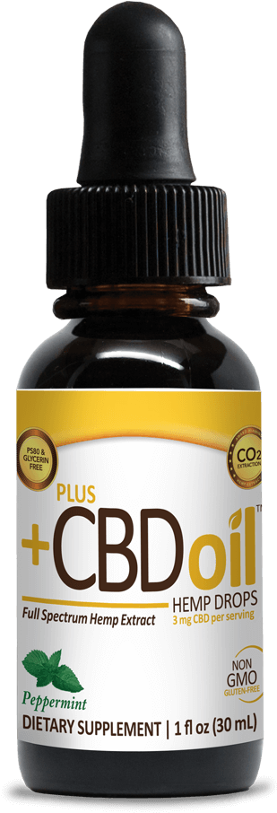 C B D Oil Drops Peppermint Flavor PNG Image