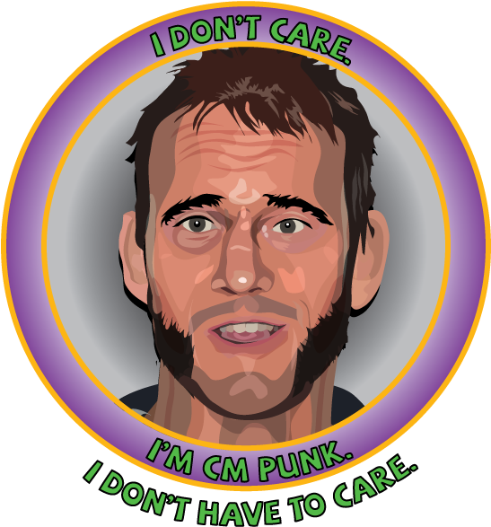 C M Punk I Dont Care Attitude PNG Image