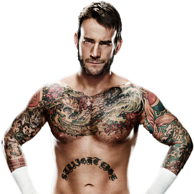 C M Punk Tattooed Wrestler PNG Image