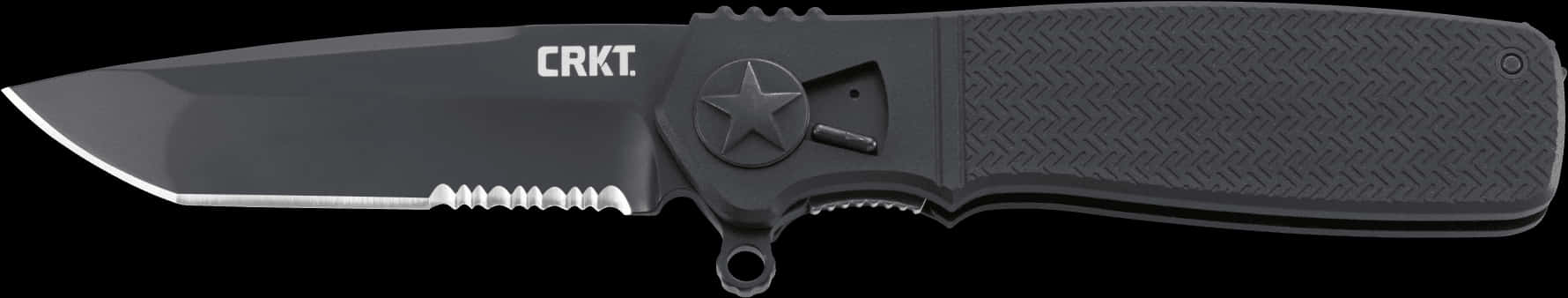 C R K T Tactical Folding Knife PNG Image