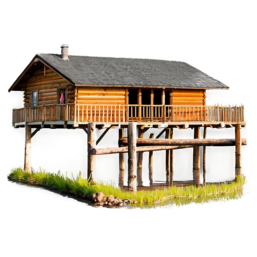 Cabin With Wooden Bridge Png Mmu71 PNG Image