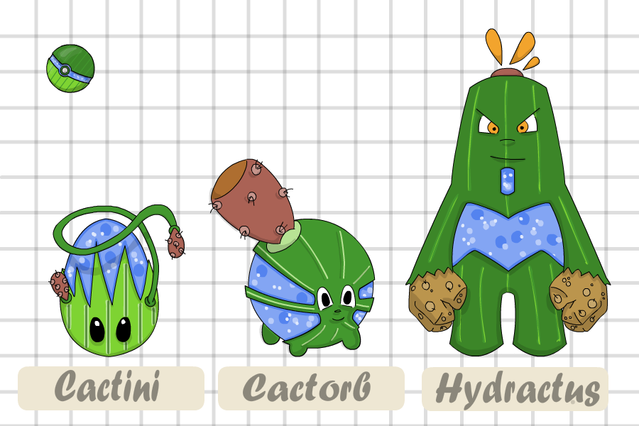 Cactus_ Character_ Lineup PNG Image