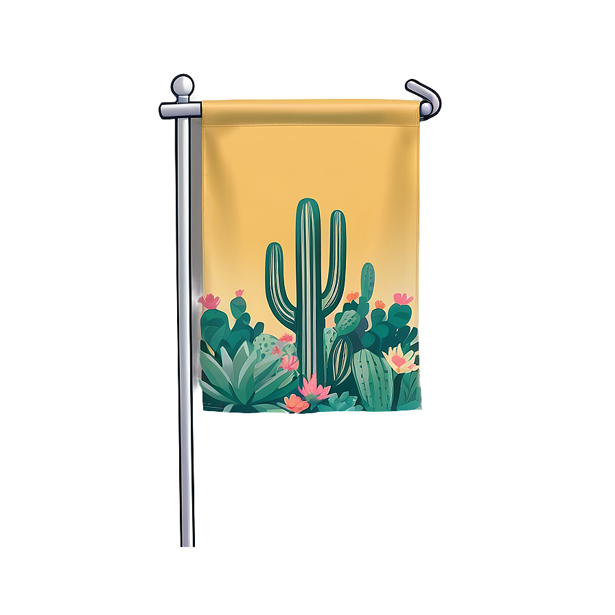 Cactus Garden Flag Png Osp PNG Image