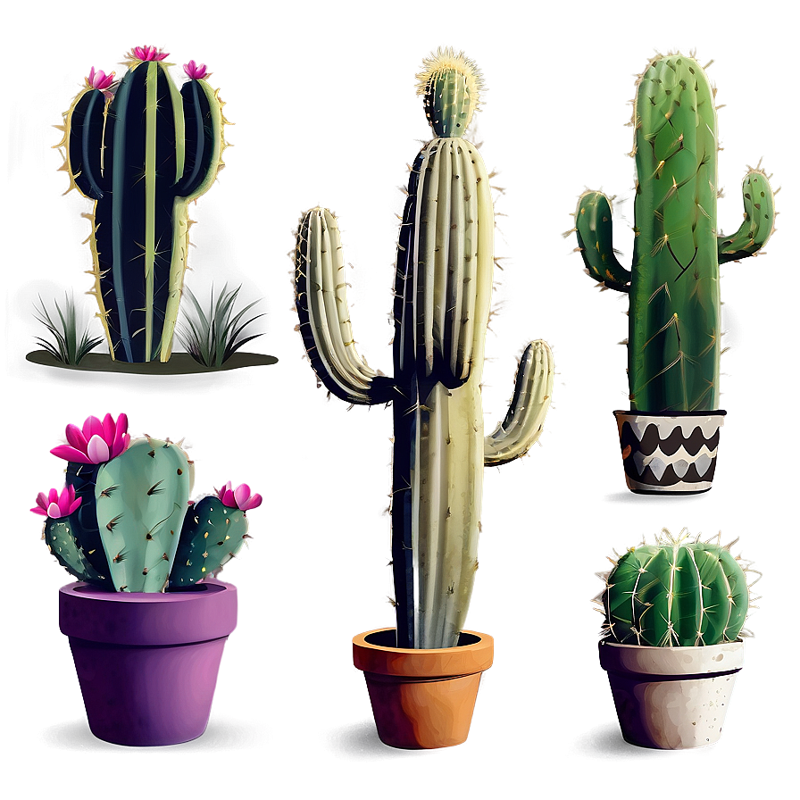 Cactus Silhouette Png Cgf PNG Image