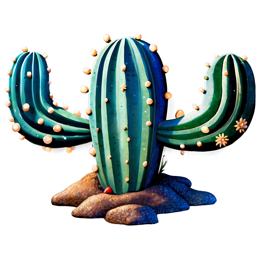 Cactus Under Starry Sky Png 18 PNG Image