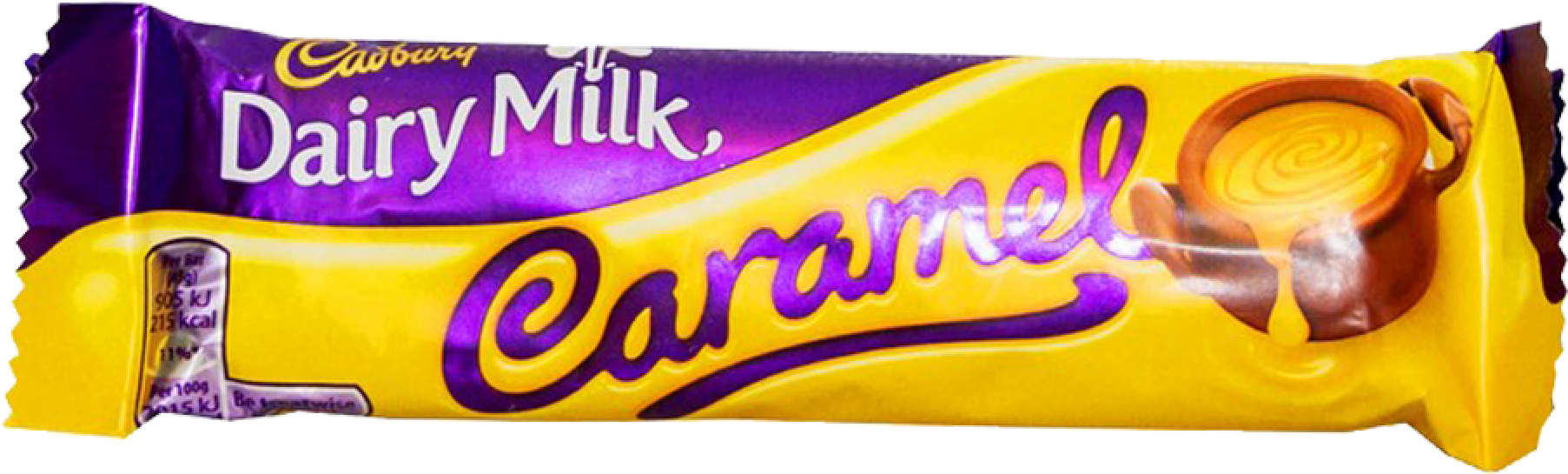 Cadbury Dairy Milk Caramel Chocolate Bar PNG Image