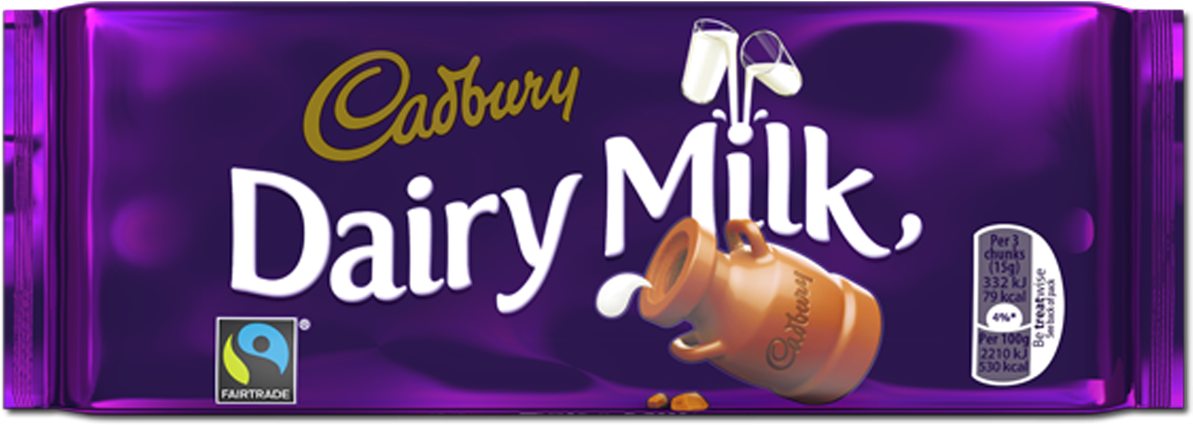 Cadbury Dairy Milk Chocolate Bar Packaging PNG Image