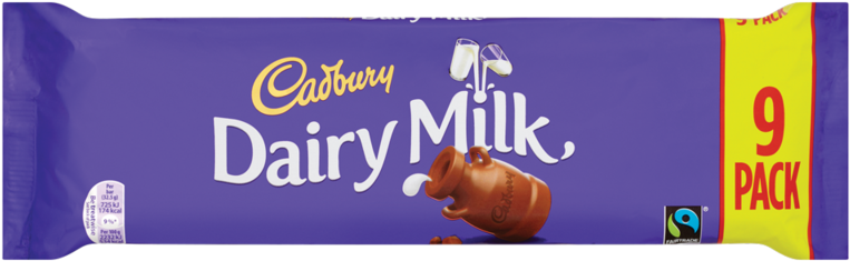 Cadbury Dairy Milk9 Pack Chocolate Bars PNG Image