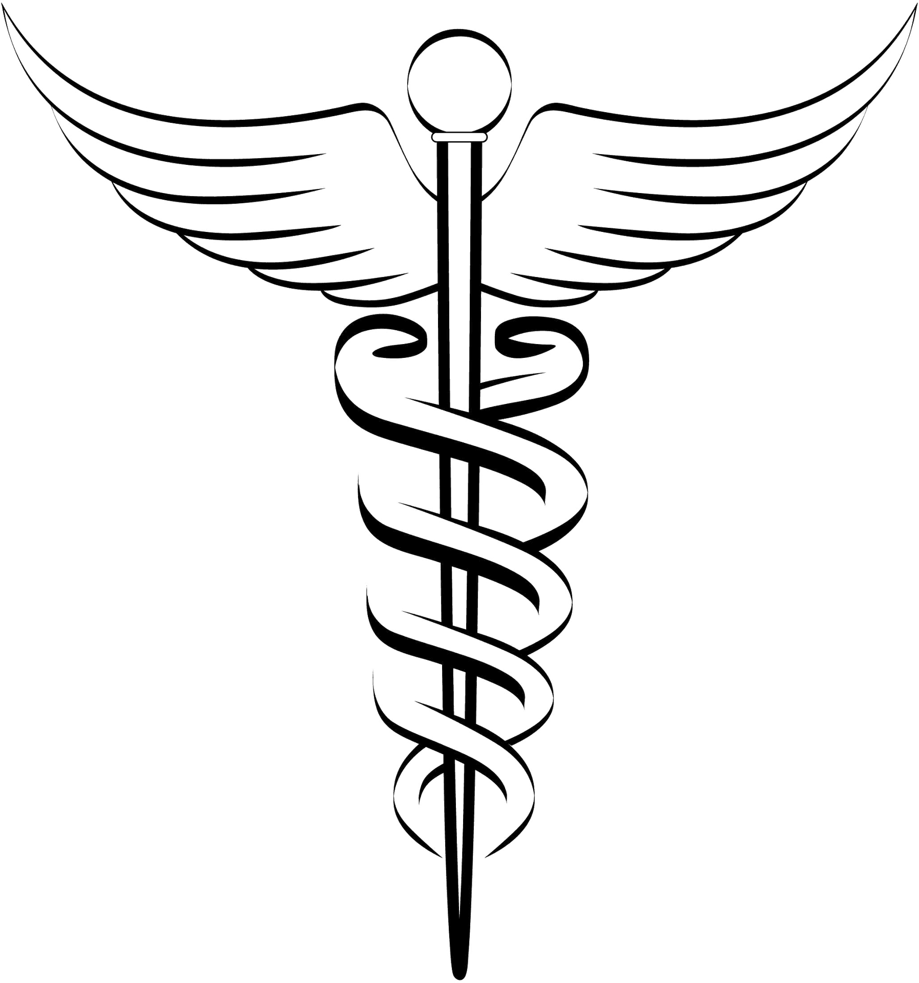 Caduceus Medical Symbol Graphic PNG Image