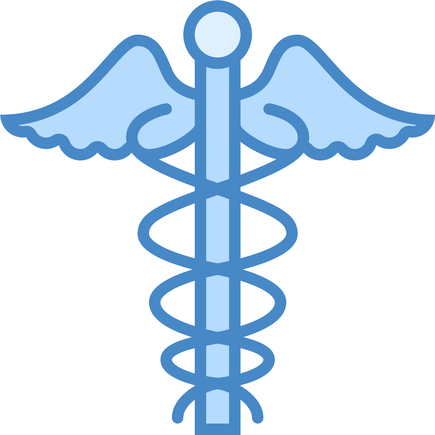 Caduceus Medical Symbol Graphic PNG Image