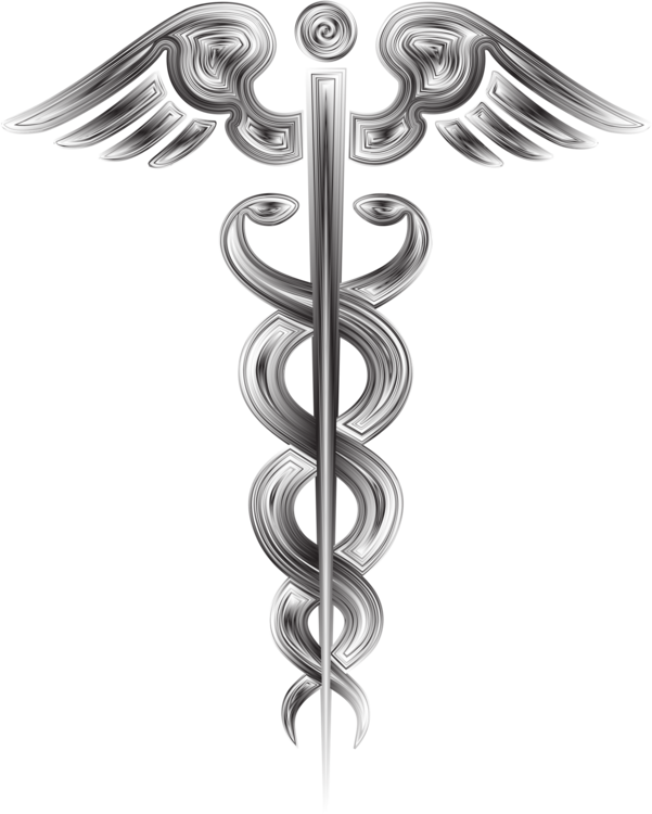 Caduceus Medical Symbol Illustration PNG Image