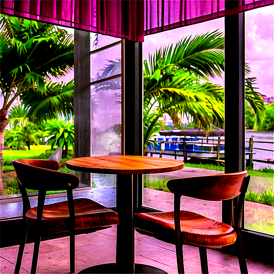 Cafe Table With View Png 17 PNG Image