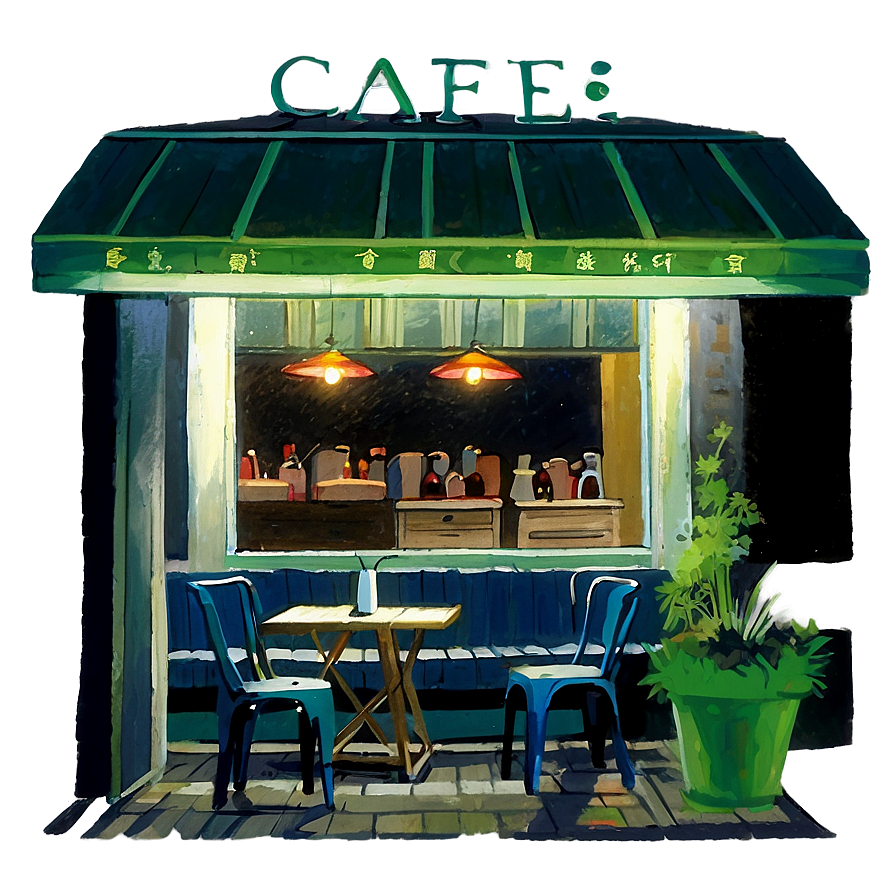 Cafe Terrace At Night Png Grc93 PNG Image