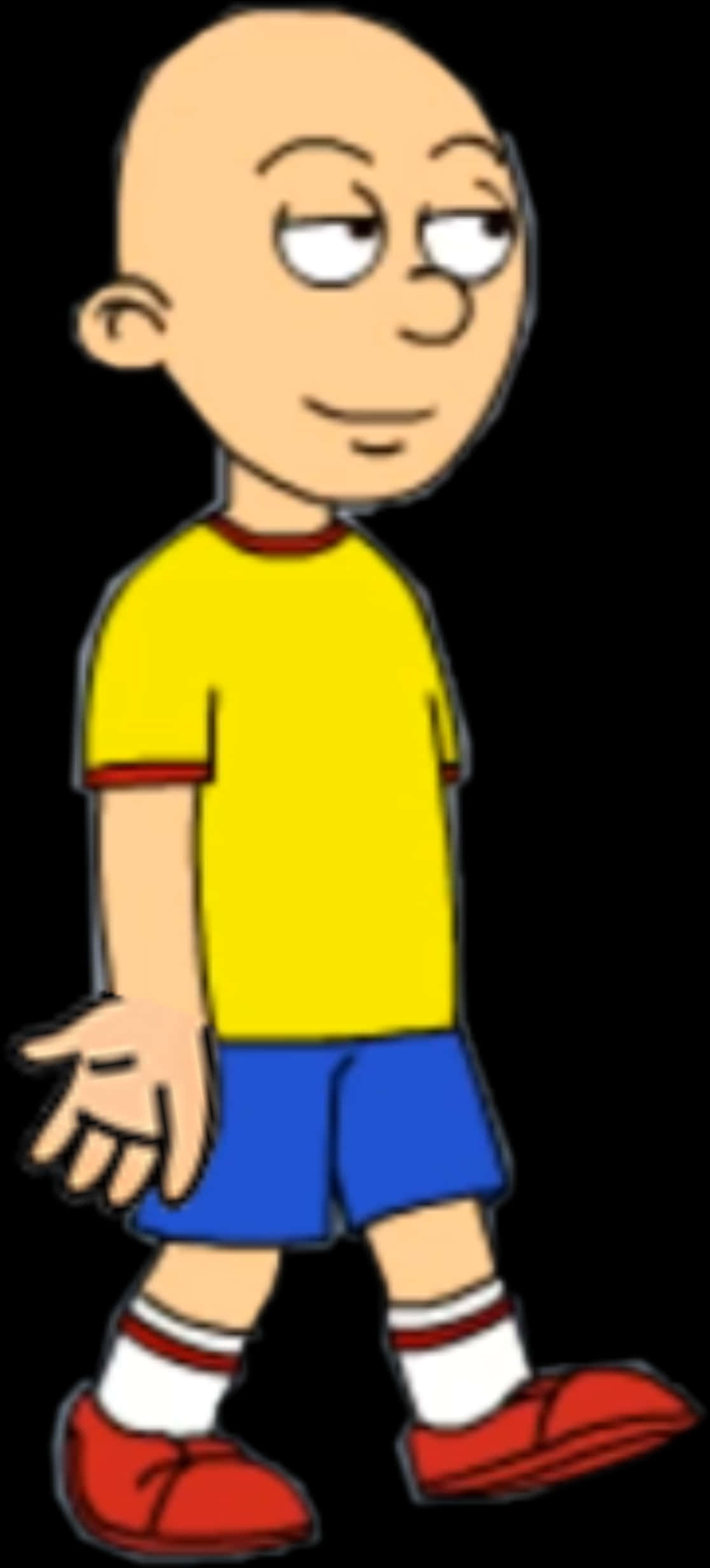 Caillou Cartoon Character Standing PNG Image