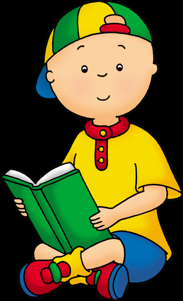 Caillou Readinga Book PNG Image