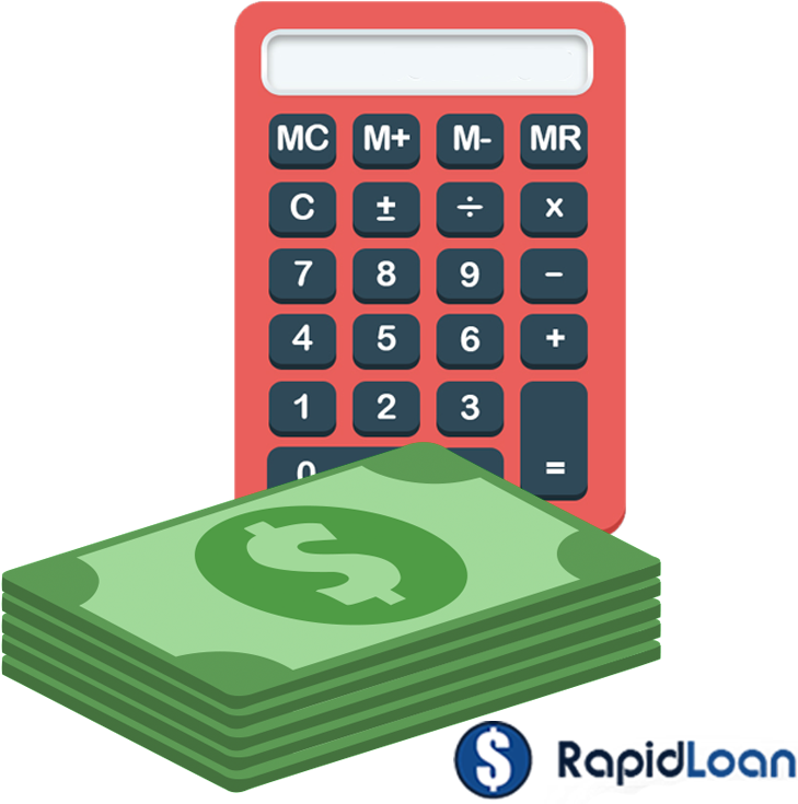 Calculator_and_ Money_ Stack_ Concept PNG Image