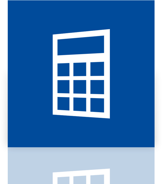 Calculator App Icon Blue Background PNG Image