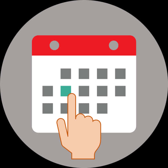 Calendar Icon Selecting Date PNG Image