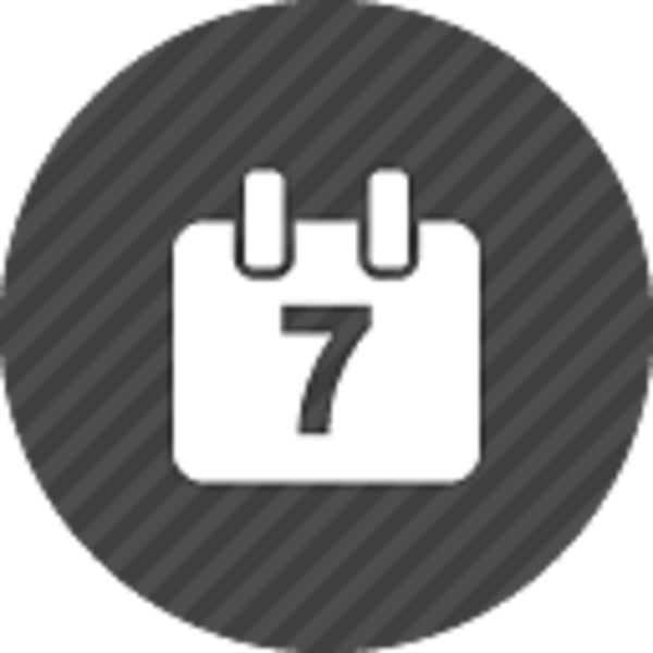 Calendar Iconwith Date Number7 PNG Image