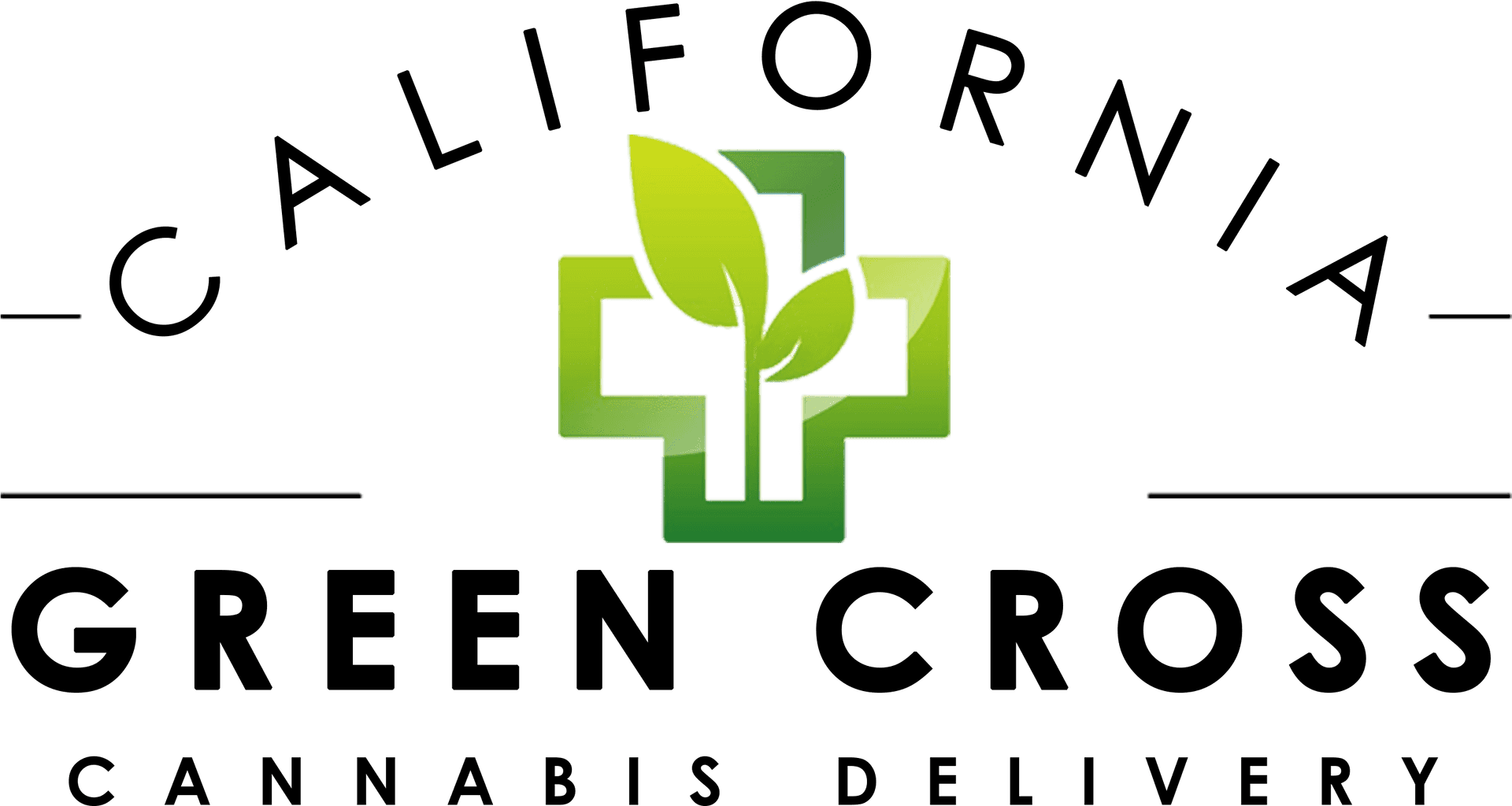 California Green Cross Cannabis Delivery Logo PNG Image