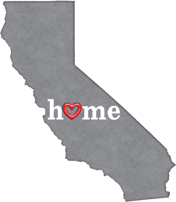 California Home Love Graphic PNG Image