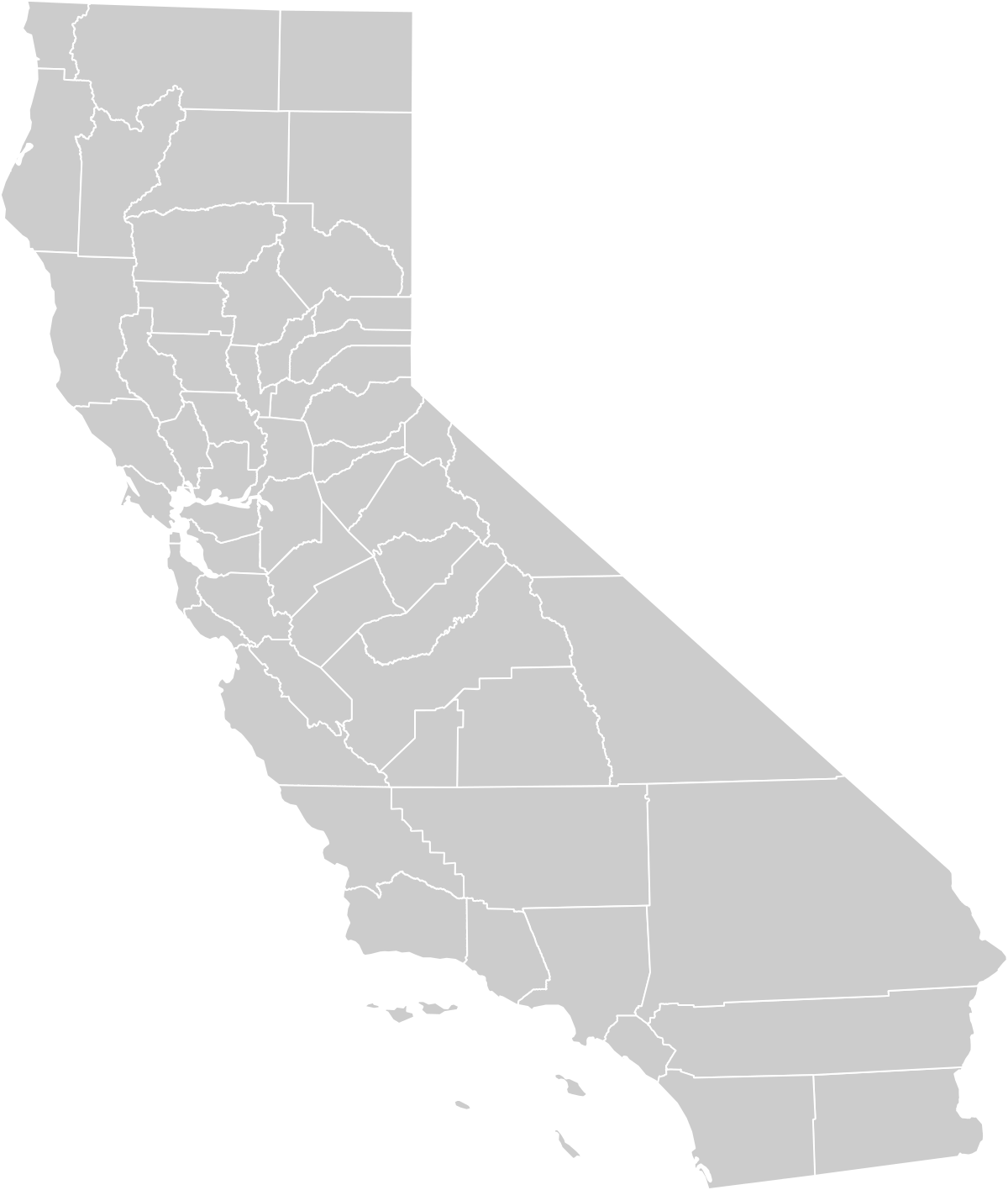 California State Outlinewith Counties PNG Image