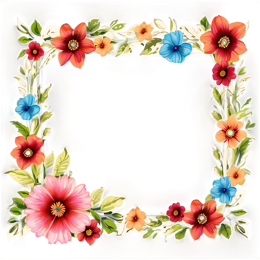 Calligraphy Flower Frame Png Eyy16 PNG Image